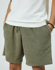 Terry Shorts Army Green