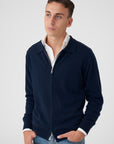 Full-Zip Polo Navy