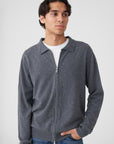 Full-Zip Polo Grey