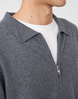 Full-Zip Polo Grey